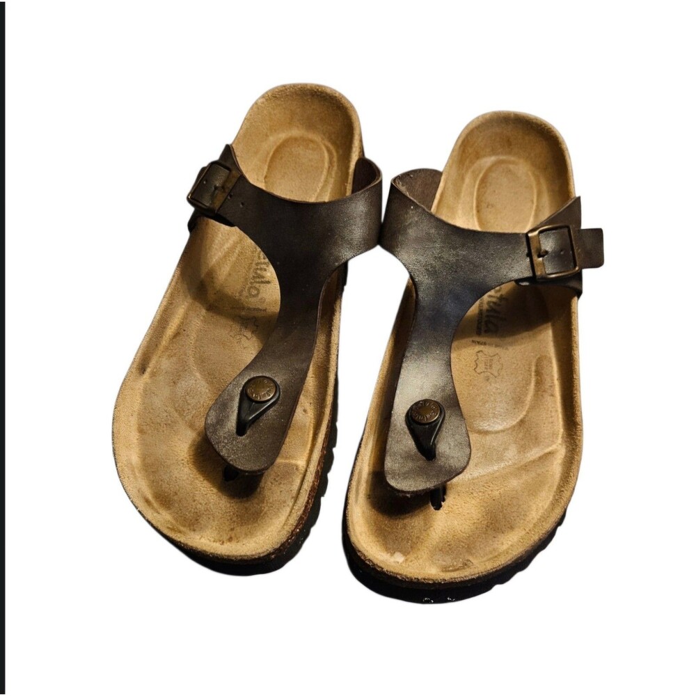 Betula by Birkenstock Gizeh Sandals 41 Womens 10 Brown Arizona Thong Flip Flop